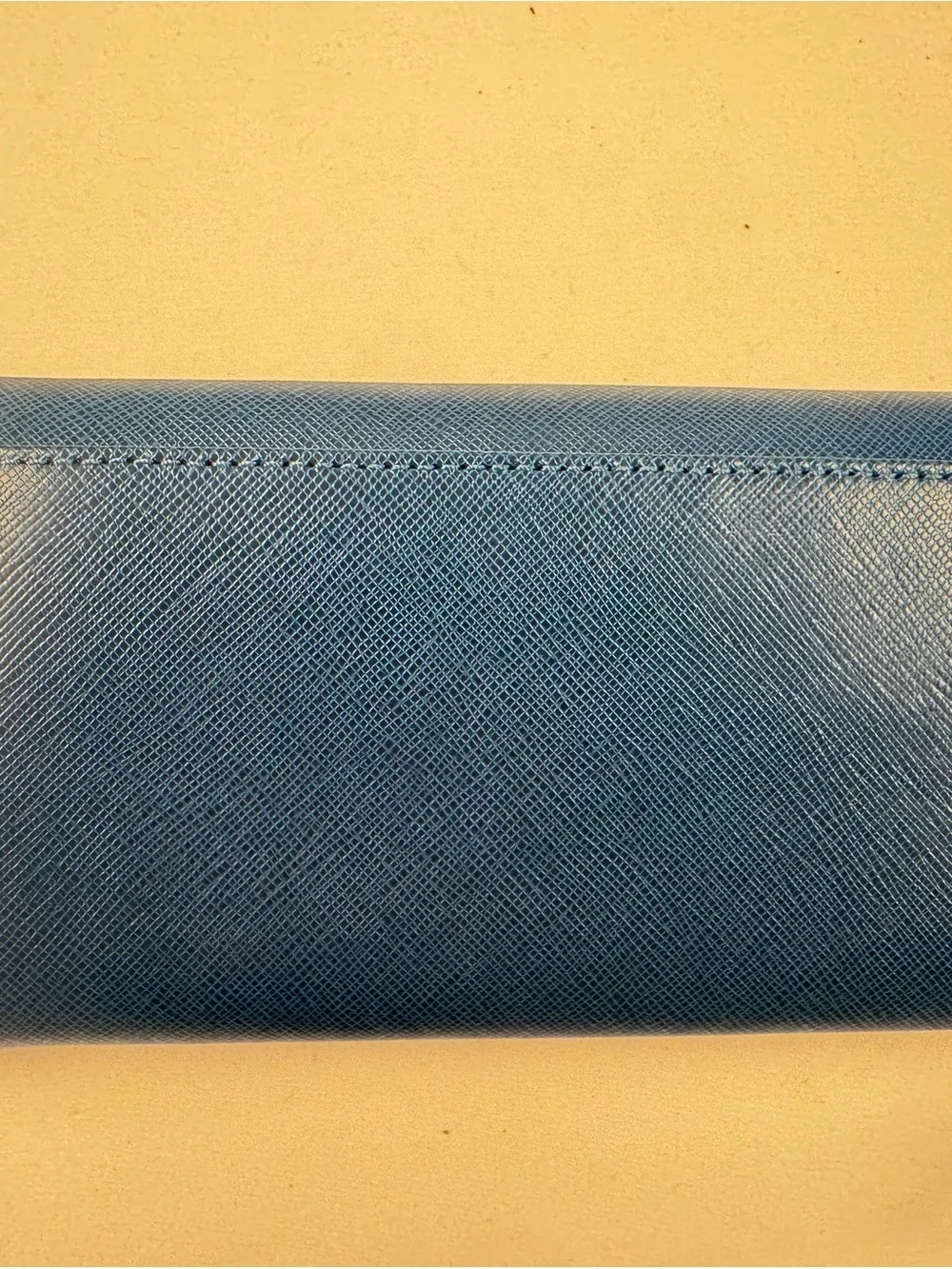 Michael Kors Blue Saffiano Leather Envelope Wallet